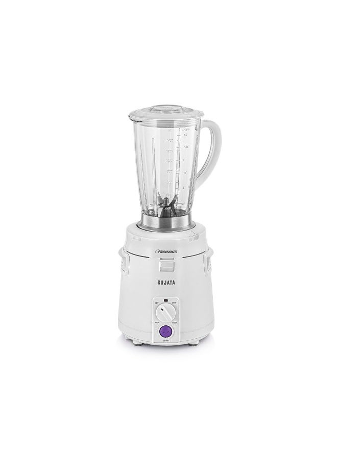 سوجاتا Sujata Frootmix Mixer Blender|900 Watts Double Ball Bearing Motor|22000 RPM|Non-Stop 90 Mins Running|1750ml Unbreakable Blender Jar with Heavy Metal Base| (White) - Image 1